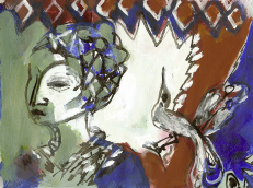 Sans Titre (2010) : technique mixte sur Papier   14 x 19 cm.