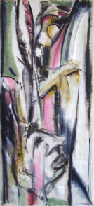 Sans Titre (2012) : technique mixte sur Papier   210 x 96 cm.