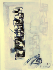 Oeil Droit (2009) : technique mixte sur Papier   32 x 24 cm.