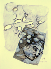 Spires (2009) : technique mixte sur Papier   32 x 24 cm.