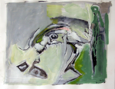 MÃ©duse (2009) : technique mixte sur Papier   50 x 64 cm.