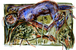 Sans Titre (2004) : technique mixte sur Papier   50 x 33 cm.
