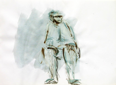 Sans Titre (1994) : technique mixte sur Papier   30 x 41 cm.