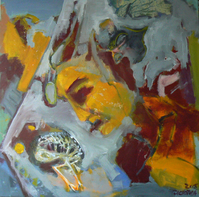 Attendrissement 2 (2015) : Acrylique sur Toile   80 x 80 cm.