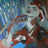 Attendrissement 3 (2015) : Acrylique sur Toile   80 x 80 cm.