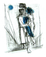 Sans Titre (2005) : Lithographie colorée sur Papier   65 x 50 cm.