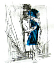 Sans Titre (2005) : Lithographie colorée sur Papier   65 x 50 cm.