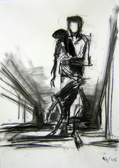 Sans Titre (2005) : Fusain sur Papier   59 x 42 cm.