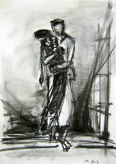 Sans Titre (2005) : Fusain sur Papier   59 x 42 cm.