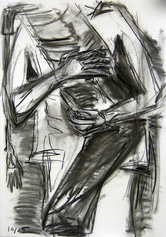 Sans Titre (2005) : Fusain sur Papier   59 x 42 cm.