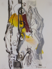 Le Chant de la Vague Grise (2011) : Encre sur Papier   33 x 25 cm.