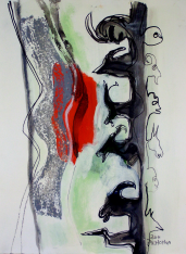 Le Chant de la Vague Grise (2011) : Encre sur Papier   33 x 25 cm.