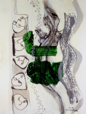 Le Chant de la Vague Grise (2011) : Encre sur Papier   33 x 25 cm.