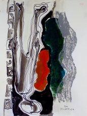 Le Chant de la Vague Grise (2011) : Encre sur Papier   33 x 25 cm.