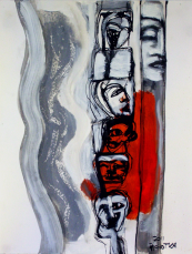 Le Chant de la Vague Grise (2011) : Encre sur Papier   33 x 25 cm.