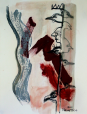 Le Chant de la Vague Grise (2011) : Encre sur Papier   33 x 25 cm.