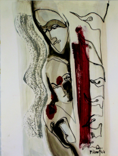 Le Chant de la Vague Grise (2011) : Encre sur Papier   33 x 25 cm.