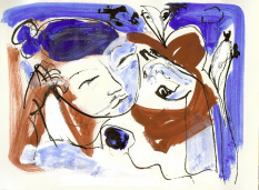 Sans Titre (2010) : Encre sur Papier   14 x 19 cm.