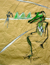 Sans Titre (2006) : Acrylique sur Papier   106 x 82 cm.