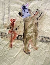 Sans Titre (2006) : Acrylique sur Papier   106 x 82 cm.