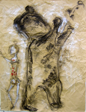 Sans Titre (2006) : Craie sur Papier   106 x 82 cm.