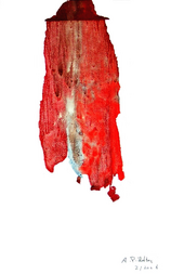 Arlequin (2006) : Acrylique monotype sur Papier   50 x 33 cm.