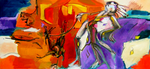 Sans Titre (2006) : Huile sur Toile   70 x 150 cm.