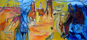 Sans Titre (2006) : Huile sur Toile   70 x 150 cm.