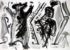 Sans Titre (2006) : Encre sur Papier   30 x 40 cm.