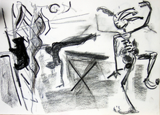 Sans Titre (2006) : Fusain sur Papier   30 x 40 cm.