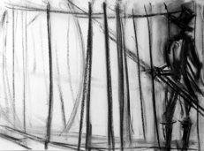 Sans Titre (2006) : Fusain sur Papier   30 x 40 cm.