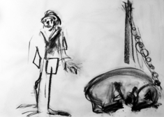 Sans Titre (2006) : Fusain sur Papier   30 x 40 cm.