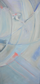 Le Saut (2007) : Huile sur Toile   150 x 70 cm.