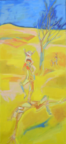 La Pyramide (2007) : Huile sur Toile   150 x 70 cm.