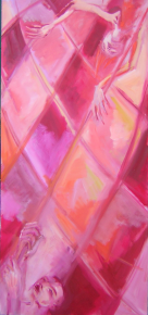 La Corde (2007) : Huile sur Toile   150 x 70 cm.