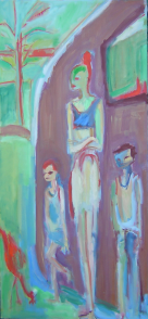 lLa Caravane (2006) : Huile sur Toile   150 x 70 cm.