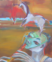 Joueur de Flûte (2006) : Huile sur Toile   58 x 50 cm.