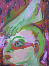 Contorsion 2 (2007) : Huile sur Toile   48 x 33 cm.