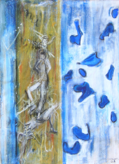 Château de Nuages (2007) : Craie sur Papier   105 x 81 cm.