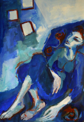 Jeune Femme à Dakar 6 (2016) : Acrylique sur Papier   110 x 75 cm.