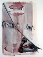 L'Ecriture du Dieu (2010) : Acrylique sur Papier   65 x 50 cm.