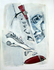 L'Ecriture du Dieu (2010) : Encre sur Papier   65 x 50 cm.