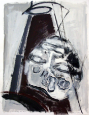 L'Ecriture du Dieu (2010) : Acrylique sur Papier   65 x 50 cm.