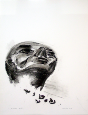 L'Ecriture du Dieu (2010) : Fusain sur Papier   65 x 50 cm.