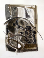 L'Ecriture du Dieu (2010) : Encre sur Papier   65 x 50 cm.