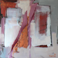 Fenêtre Branches 1 (2012) : Acrylique sur Toile   80 x 80 cm.