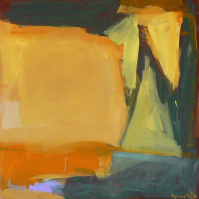 Fenêtre Branches 4 (2012) : Acrylique sur Toile   80 x 80 cm.