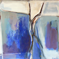Fenêtre Branches 5 (2012) : Acrylique sur Toile   100 x 100 cm.