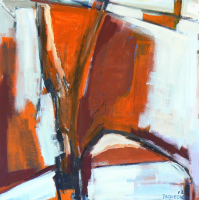 Fenêtre Branches 6 (2012) : Acrylique sur Toile   100 x 100 cm.