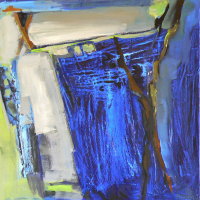 Fenêtre Branches 9 (2012) : Acrylique sur Toile   100 x 100 cm.